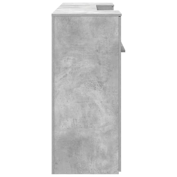 vidaXL Receptionsdisk betonggrå 200x50x103,5 cm konstruerat trä Grå
