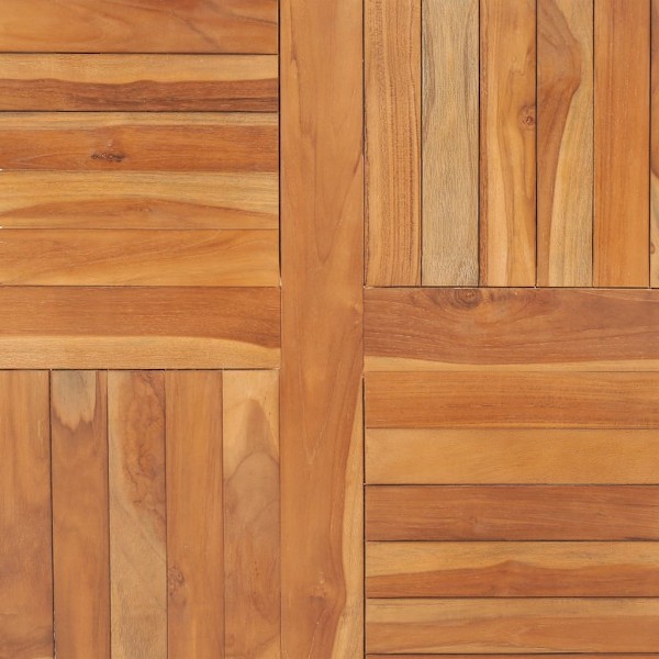 vidaXL Bordsskiva massiv teak fyrkantig 90x90x2,5 cm Brun