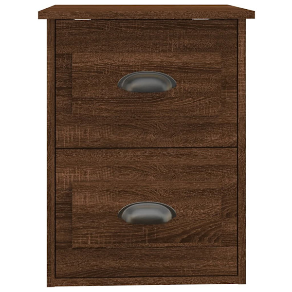 vidaXL Väggmonterad sängbord 2 st brun ek 41,5x36x53cm Brun