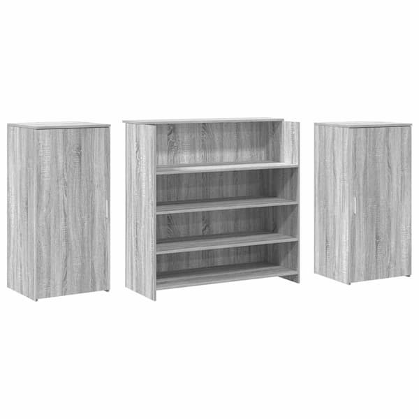 vidaXL Receptionsdisk grå sonoma 200x50x103,5 cm konstruerat trä Grå