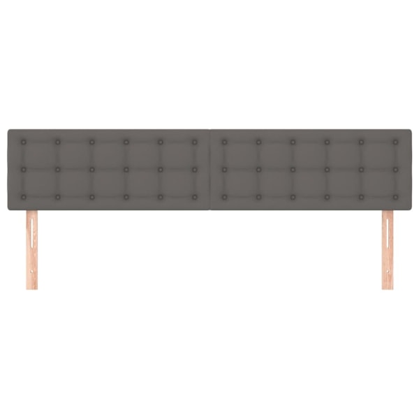 vidaXL Huvudgavlar 2 st grå 90x5x78/88 cm konstläder Grå