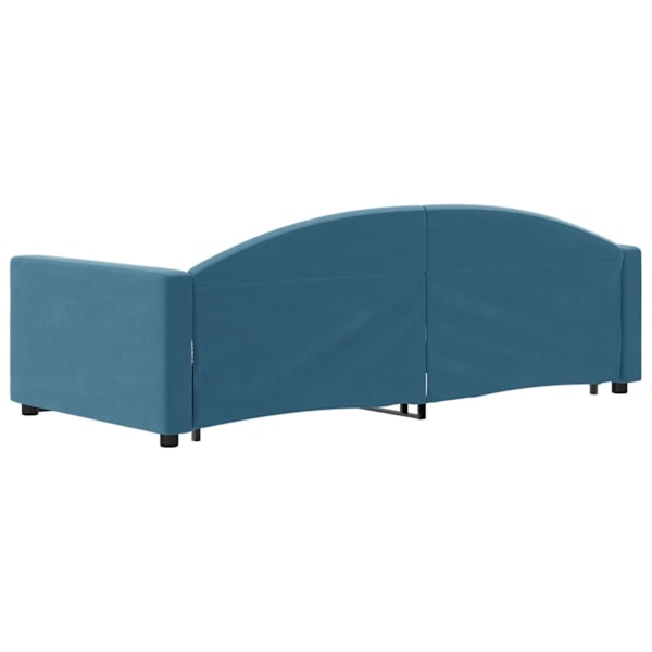 vidaXL Dagbädd utdragbar blå 90x200 cm sammet Blå