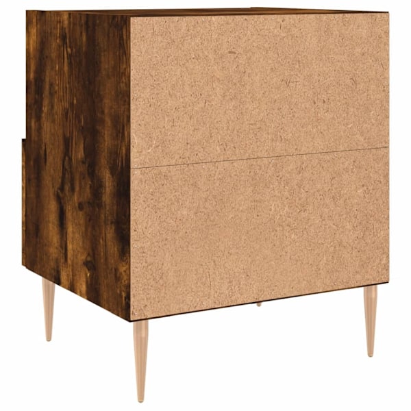 vidaXL Sängbord 2 st rökfärgad ek 40x35x47,5 cm konstruerat trä Brun