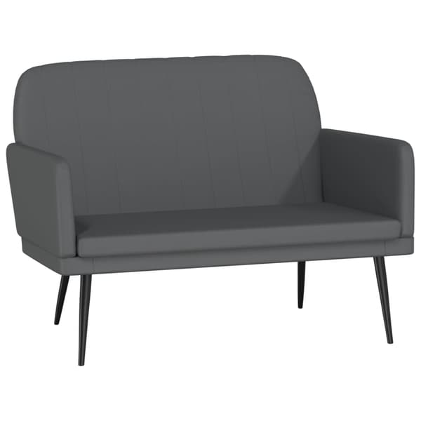vidaXL Bänk grå 107x80x81 cm konstläder Grå
