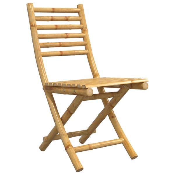 vidaXL Hopfällbara trädgårdsstolar 8 st 43x54x88 cm bambu Brun