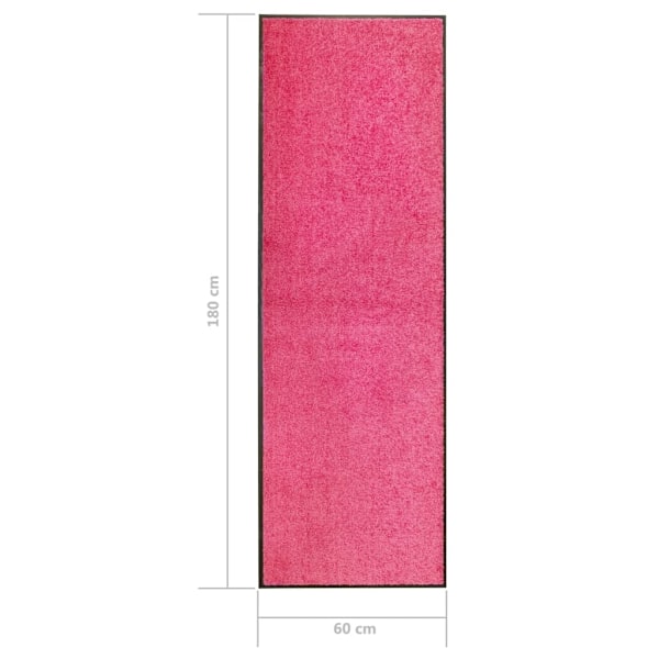 vidaXL Dörrmatta tvättbar rosa 60x180 cm Rosa
