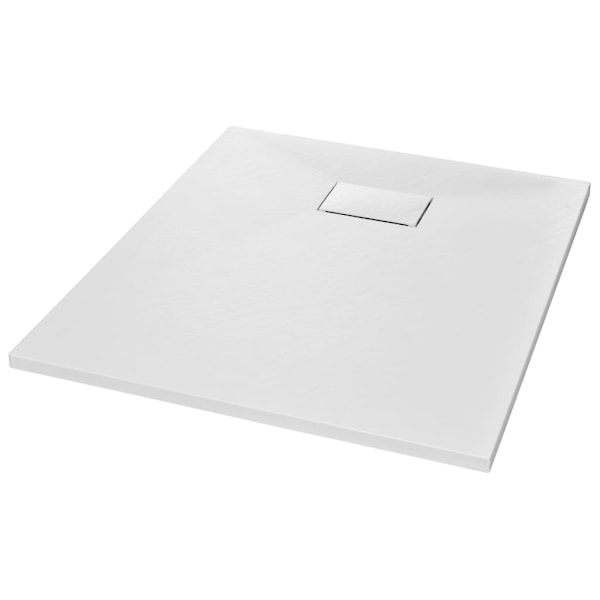vidaXL Duschkar SMC vit 90x70 cm Vit