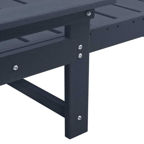 vidaXL Solstol 2 st polyeten Marinblå Marinblå