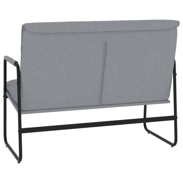 vidaXL Bänk ljusgrå 100x64x80 cm tyg Grå