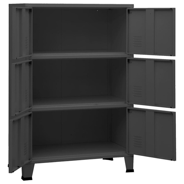 vidaXL Industriellt förvaringsskåp antracit 75x40x115 cm metall Antracit