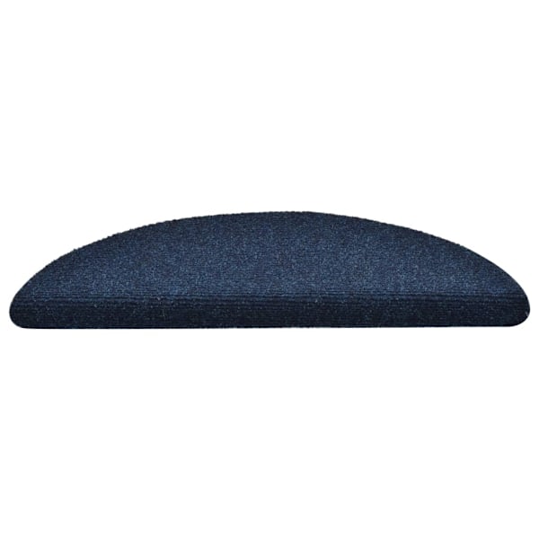 vidaXL Trappstegsmattor självhäftande 15 st marinblå 56x17x3 cm brodyr Blå