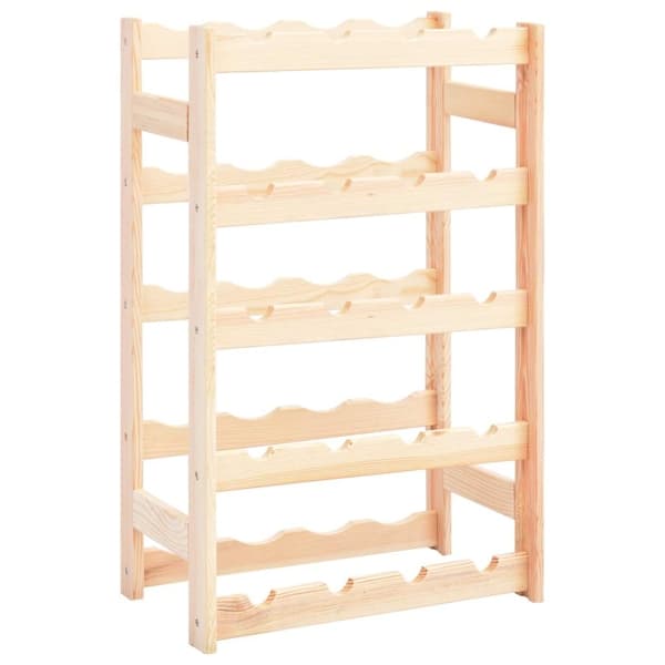 vidaXL Vinställ för 20 flaskor furu Beige