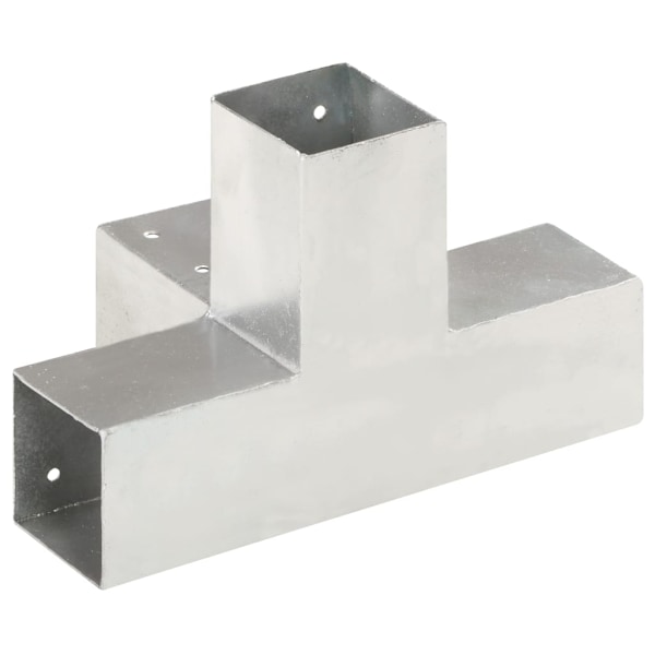vidaXL Stolpbeslag X-form galvaniserad metall 71x71 mm Silver