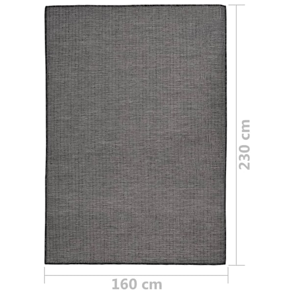 vidaXL Utomhusmatta plattvävd 160x230 cm grå grå