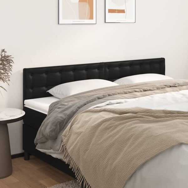 vidaXL Huvudgavlar 2 st svart 100 x 5 x 78/88 cm konstläder Svart