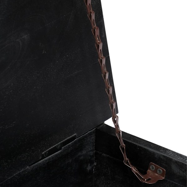 vidaXL Soffbord 65x65x30 cm svart massivt mangoträ Svart