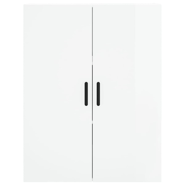 vidaXL Högskåp högglans vit 69,5x34x180 cm konstruerat trä Vit