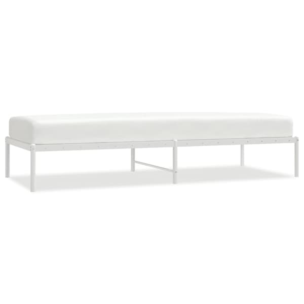 vidaXL Sängram metall vit 80x200 cm Vit