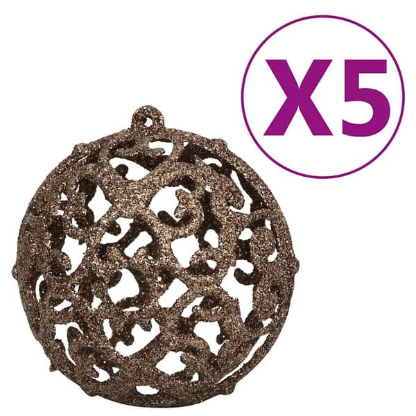 vidaXL Belyst plastgran med kulor silver 150 cm PET Silver