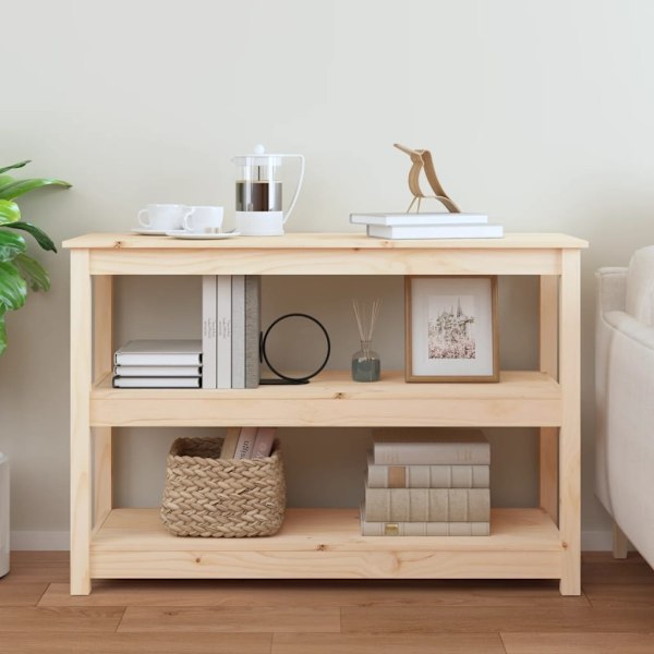 vidaXL Konsolbord 110x40x74 cm massiv furu Brun
