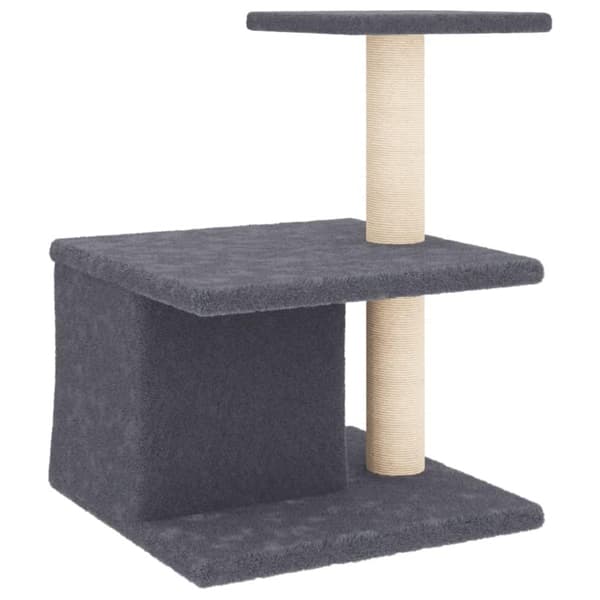 vidaXL Klösträd med sisalpelare mörkgrå 48 cm Grå