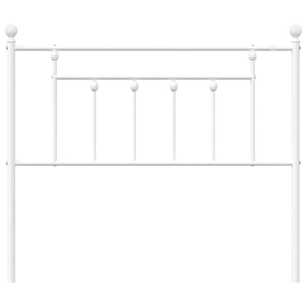 vidaXL Huvudgavel metall vit 107 cm Vit