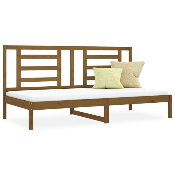 vidaXL Dagbädd honungsbrun 90x200 cm massiv furu Brun