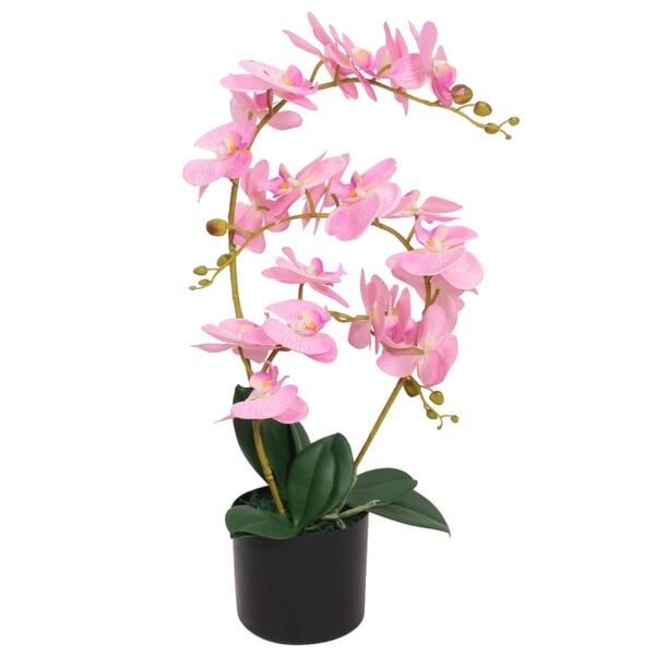 vidaXL Konstväxt Orkidé med kruka 65 cm rosa Rosa