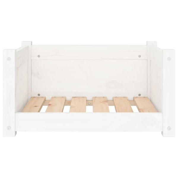 vidaXL Hundbädd vit 55,5x45,5x28 massiv furu Vit