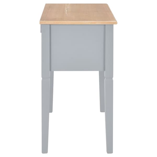vidaXL Skrivbord grå 109,5x45x77,5 cm trä grå