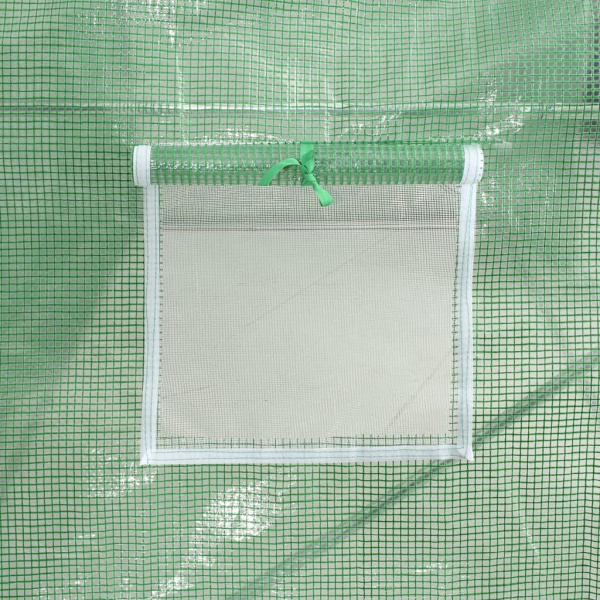 vidaXL Växthus med stålram grön 40 m² 20x2x2 m Grön