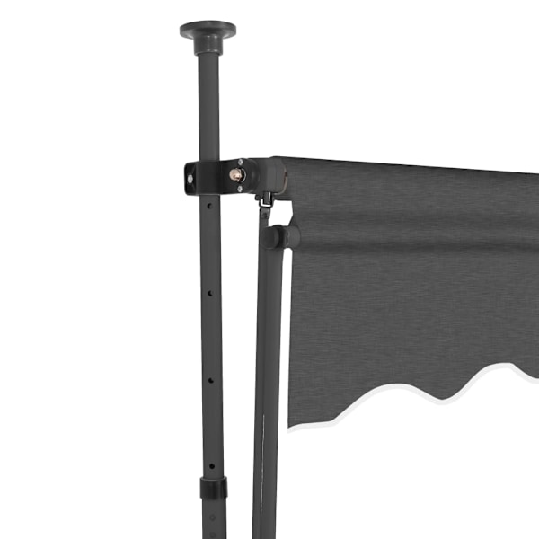 vidaXL Markis manuellt infällbar med LED 350 cm antracit Antracit