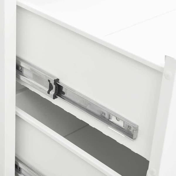 vidaXL Byrå industriell vit 78x40x93 cm metall Vit