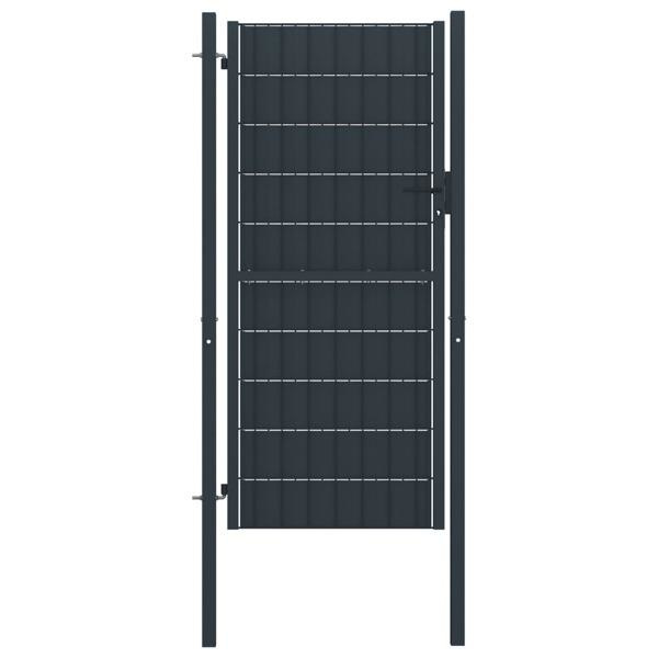 vidaXL Grind PVC och stål 100x124 cm antracit Antracit