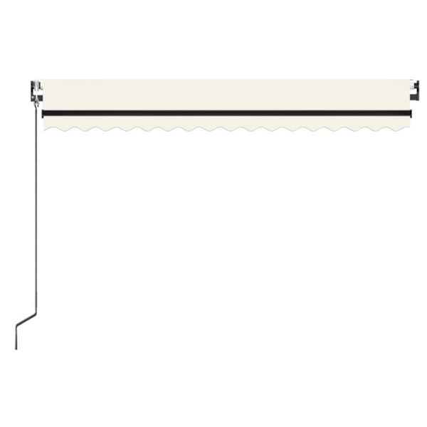 vidaXL Automatisk markis med vindsensor & LED 450x350 cm gräddvit Creme
