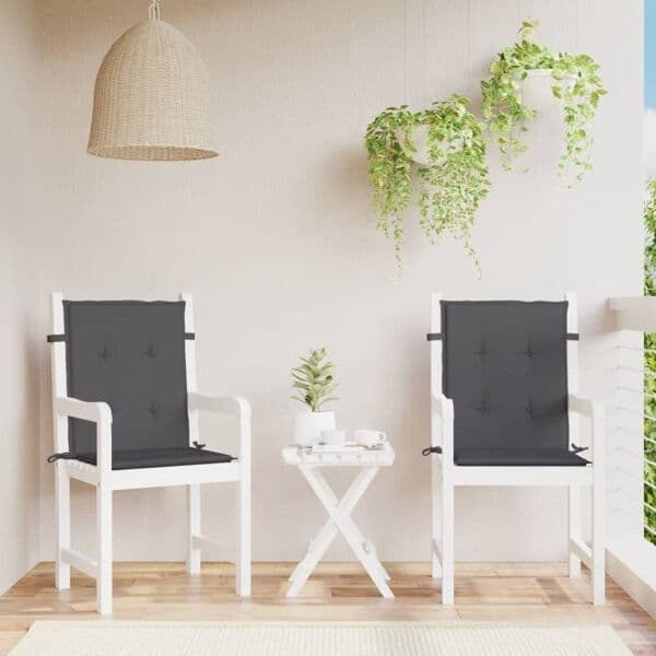 vidaXL Trädgårdsstolsdynor 2 st Antracit 100 x 50 x 3 cm Antracit