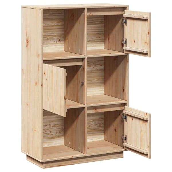 vidaXL Högskåp 74x35x117 cm massiv furu Brun