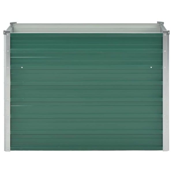 vidaXL Odlingslåda upphöjd galvaniserat stål 100x40x77 cm grön Grön