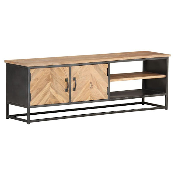 vidaXL TV-bänk 120x30x40 cm massivt akaciaträ Brun