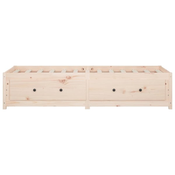 vidaXL Dagbädd utan madrass 90x200 cm massiv furu Brun