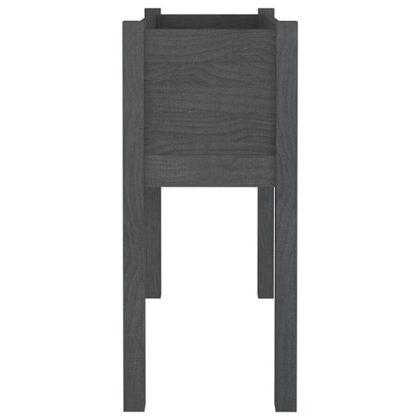 vidaXL Odlingslåda grå 70x31x70 cm massiv furu grå