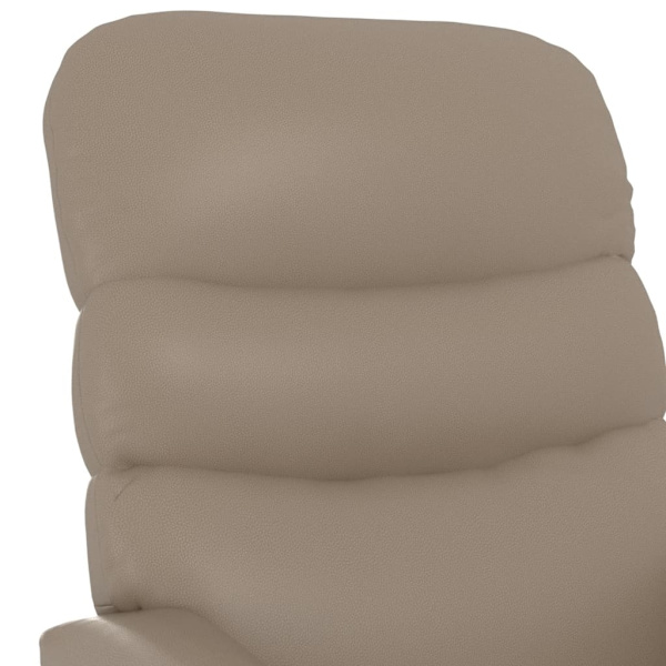 vidaXL Elektrisk massagefåtölj cappuccino konstläder Brun
