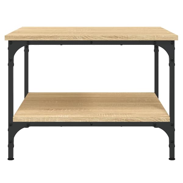 vidaXL Soffbord sonoma-ek 55x55x40 cm konstruerat trä Brun