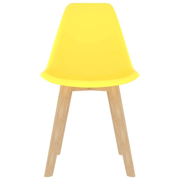 vidaXL Matstolar 6 st gul plast Gul