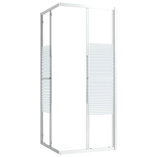vidaXL Duschvägg ESG 80x80x180 cm silver och vit
