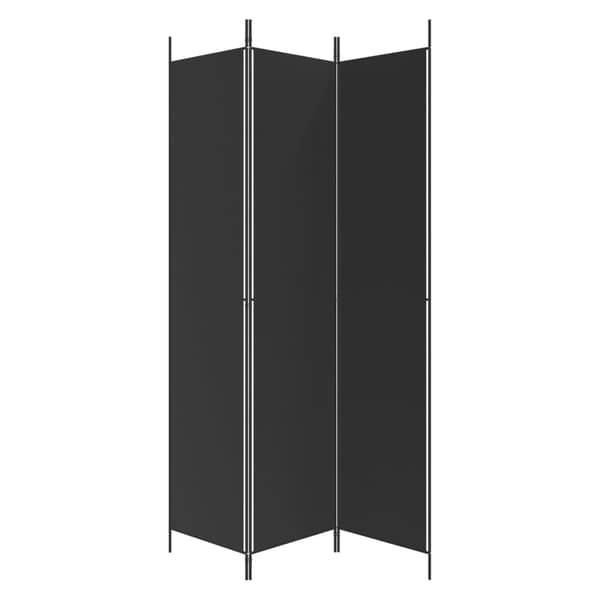 vidaXL Rumsavdelare 3 paneler 150x220 cm svart tyg art