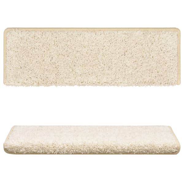vidaXL Trappstegsmattor 10 st 65x25 cm vit Vit