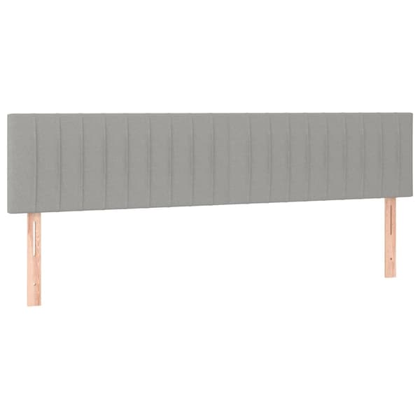 vidaXL Ramsäng med madrass ljusgrå 200x200 cm tyg Grå
