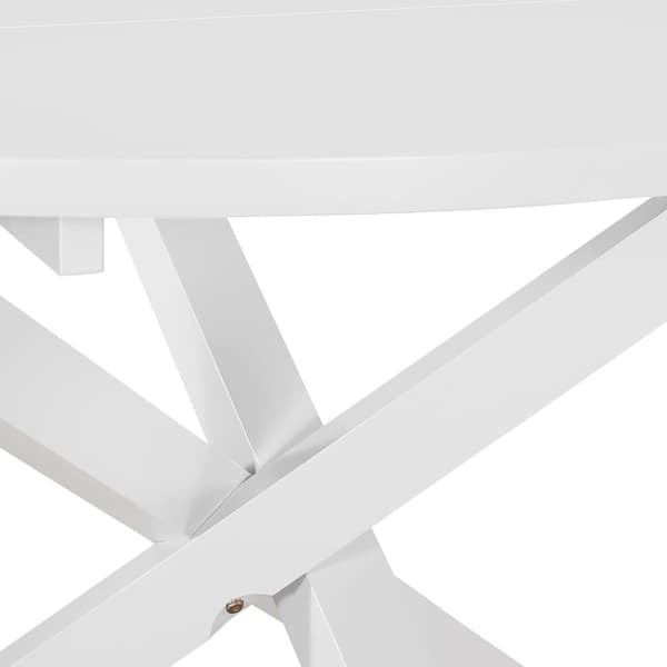 vidaXL Matgrupp 5 delar MDF vit Vit