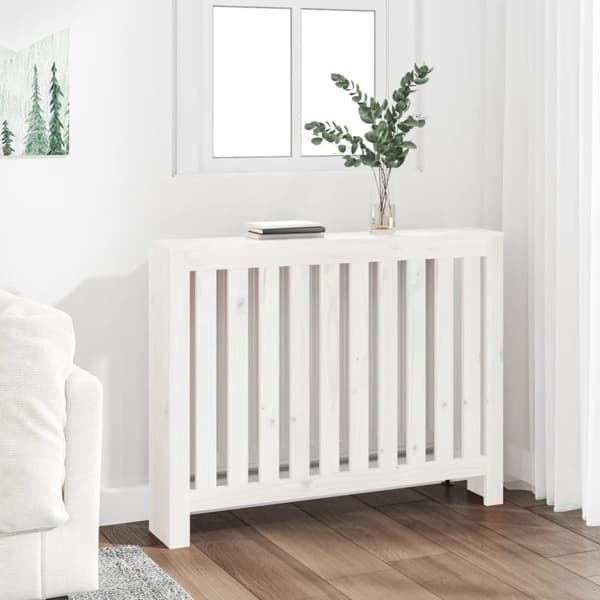 vidaXL Elementskydd Vit 108,5x19x84 cm massiv furu Vit